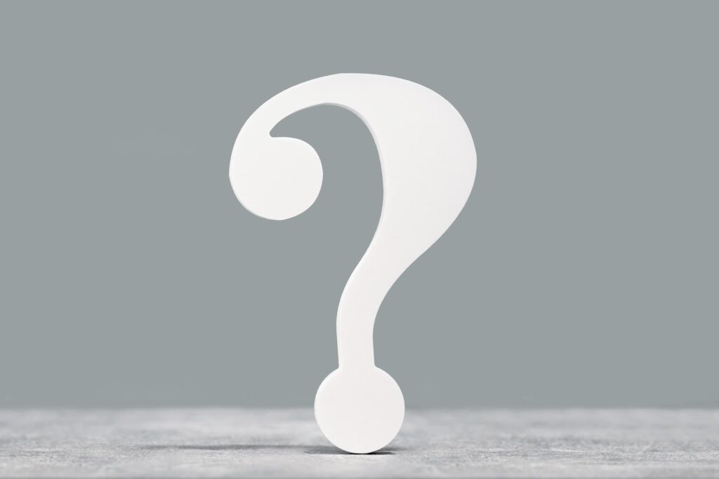 クエスチョンマークのオブジェ