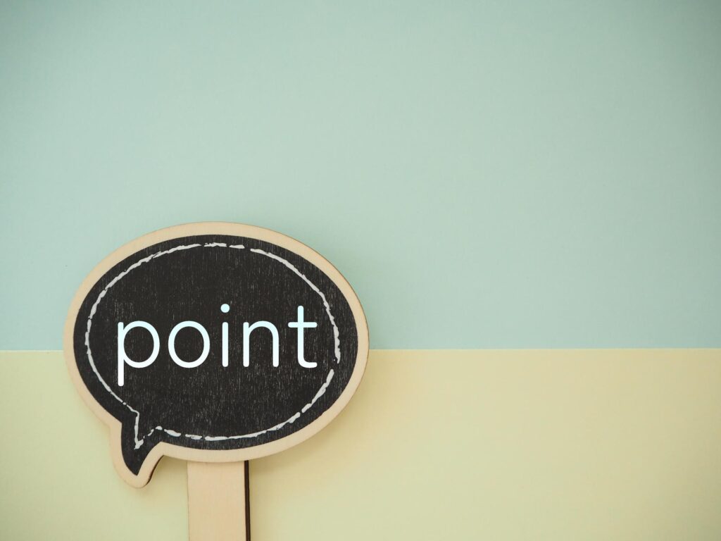 pointと書かれた吹き出し